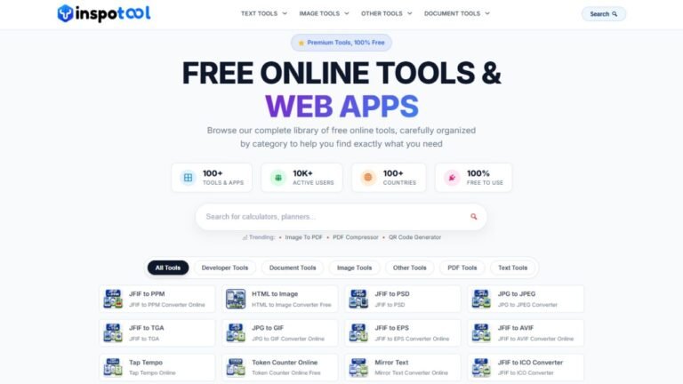 Inspotool Review: 100+ Free Online Tools For Pdf, Image &Amp; Document Tasks